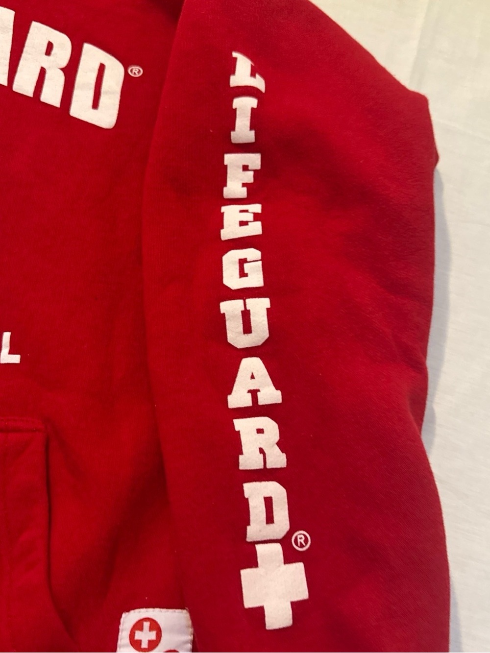 Official Lifeguard Hoodie Sweater Red Size Small Unisex Daytona Beach - Picture 2 of 7